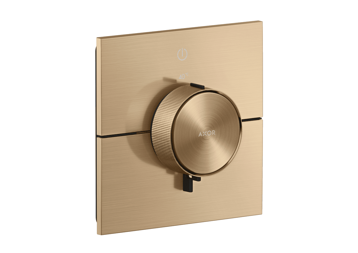 Зображення з  HANSGROHE AXOR ShowerSelect ID Thermostat for concealed installation square for 1 function #36757140 - Brushed Bronze