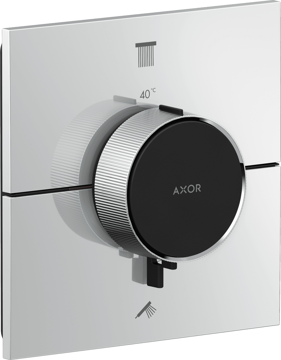 HANSGROHE AXOR ShowerSelect ID Thermostat for concealed installation square for 2 functions #36752000 - Chrome resmi