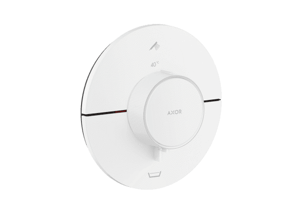 Bild von HANSGROHE AXOR ShowerSelect ID Thermostat Unterputz rund für 2 Verbraucher mit integrierter Sicherungskombi nach EN1717 #36751700 - Mattweiß