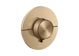 Bild von HANSGROHE AXOR ShowerSelect ID Thermostat Unterputz rund für 2 Verbraucher mit integrierter Sicherungskombi nach EN1717 #36751140 - Brushed Bronze