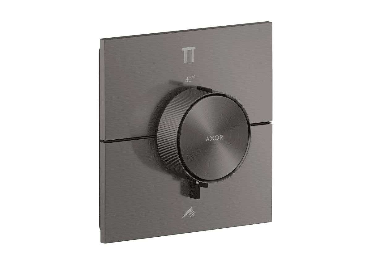 Picture of HANSGROHE AXOR ShowerSelect ID Thermostat for concealed installation square for 2 functions #36752340 - Brushed Black Chrome