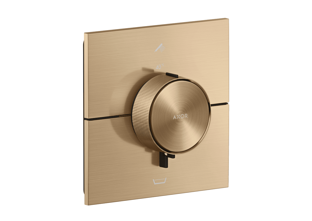 Зображення з  HANSGROHE AXOR ShowerSelect ID Thermostat for concealed installation square for 2 functions with integrated security combination according to EN1717 #36753140 - Brushed Bronze