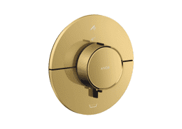 Bild von HANSGROHE AXOR ShowerSelect ID Thermostat Unterputz rund für 2 Verbraucher mit integrierter Sicherungskombi nach EN1717 #36751990 - Polished Gold Optic