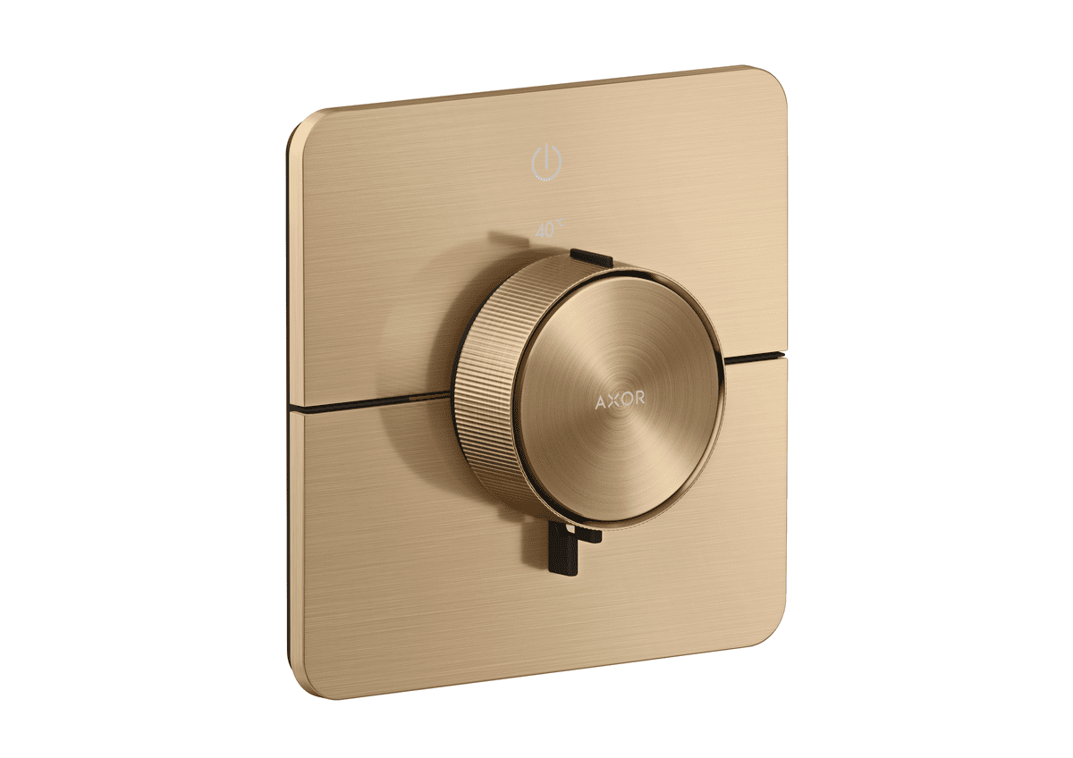 Зображення з  HANSGROHE AXOR ShowerSelect ID Thermostat for concealed installation softsquare for 1 function #36758140 - Brushed Bronze
