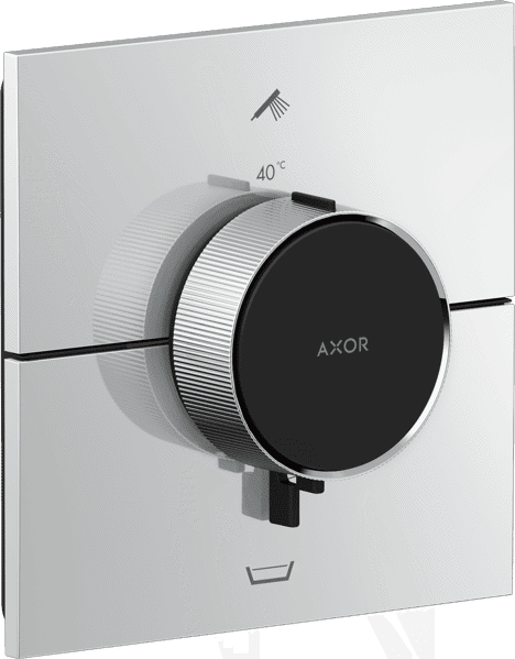 Bild von HANSGROHE AXOR ShowerSelect ID Thermostat Unterputz eckig für 2 Verbraucher mit integrierter Sicherungskombi nach EN1717 #36753000 - Chrom
