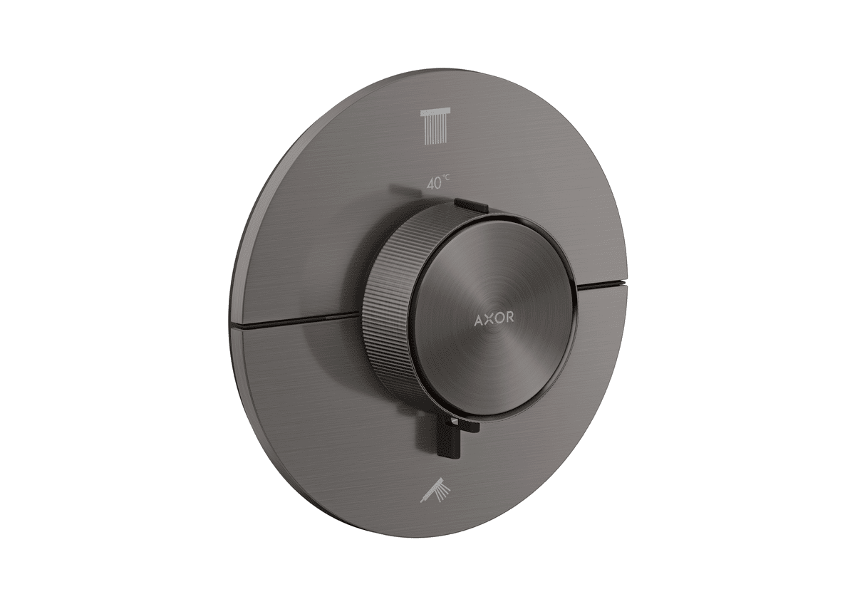 HANSGROHE AXOR ShowerSelect ID Thermostat for concealed installation round for 2 functions #36750340 - Brushed Black Chrome resmi