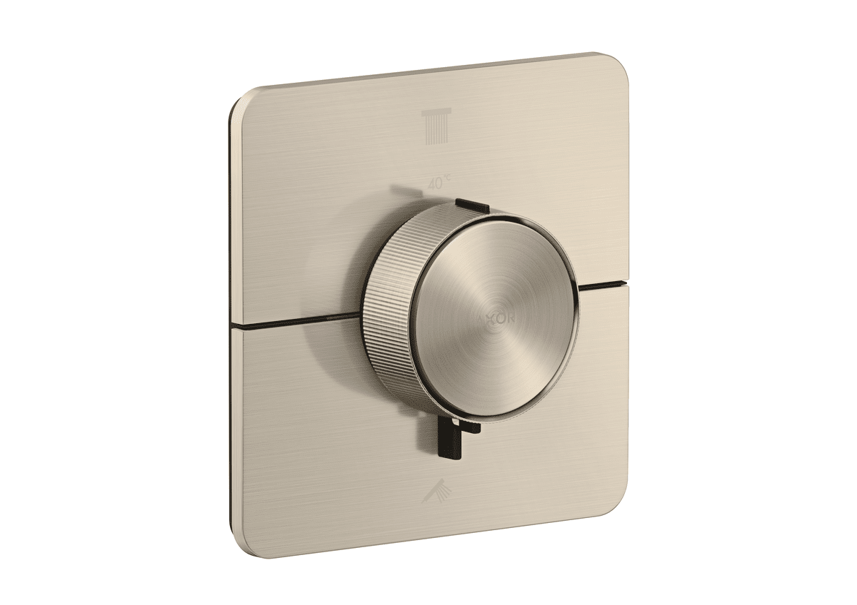 Picture of HANSGROHE AXOR ShowerSelect ID Thermostat for concealed installation softsquare for 2 functions #36754820 - Brushed Nickel