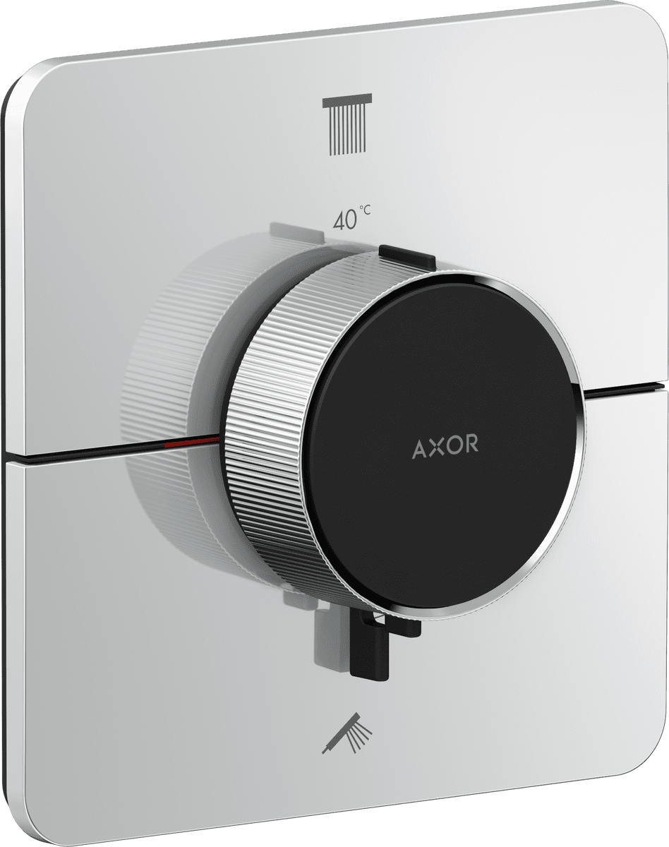 HANSGROHE AXOR ShowerSelect ID Thermostat for concealed installation softsquare for 2 functions #36754000 - Chrome resmi