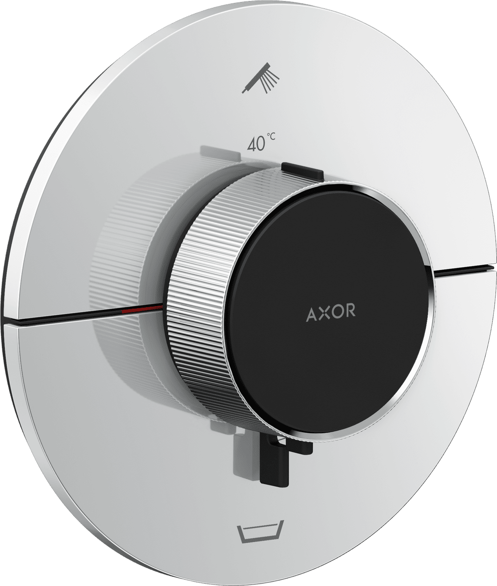Picture of HANSGROHE AXOR ShowerSelect ID Thermostat for concealed installation round for 2 functions with integrated security combination according to EN1717 #36751000 - Chrome