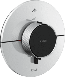 Bild von HANSGROHE AXOR ShowerSelect ID Thermostat Unterputz rund für 2 Verbraucher mit integrierter Sicherungskombi nach EN1717 #36751000 - Chrom