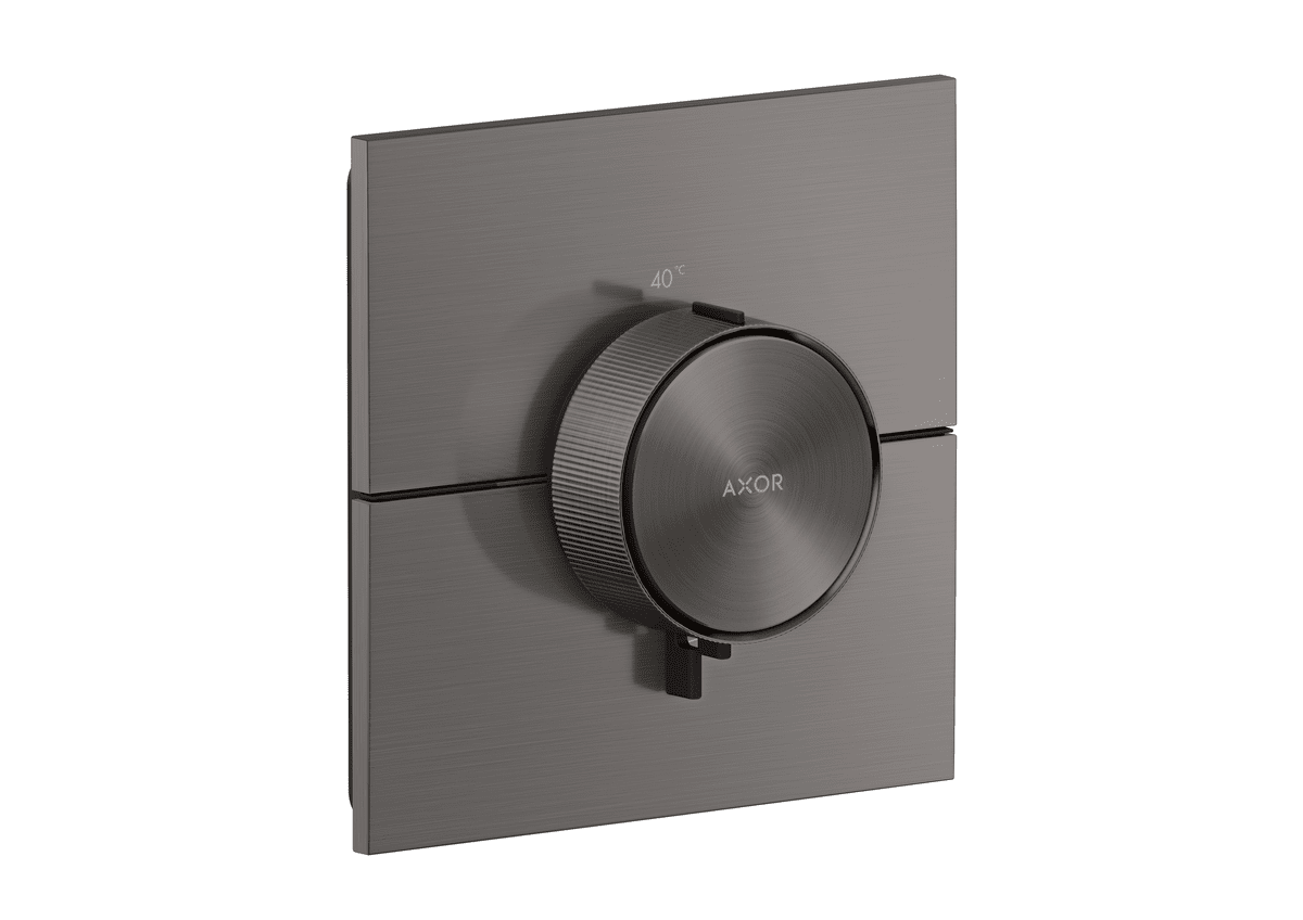 Зображення з  HANSGROHE AXOR ShowerSelect ID Thermostat HighFlow for concealed installation square #36774340 - Brushed Black Chrome