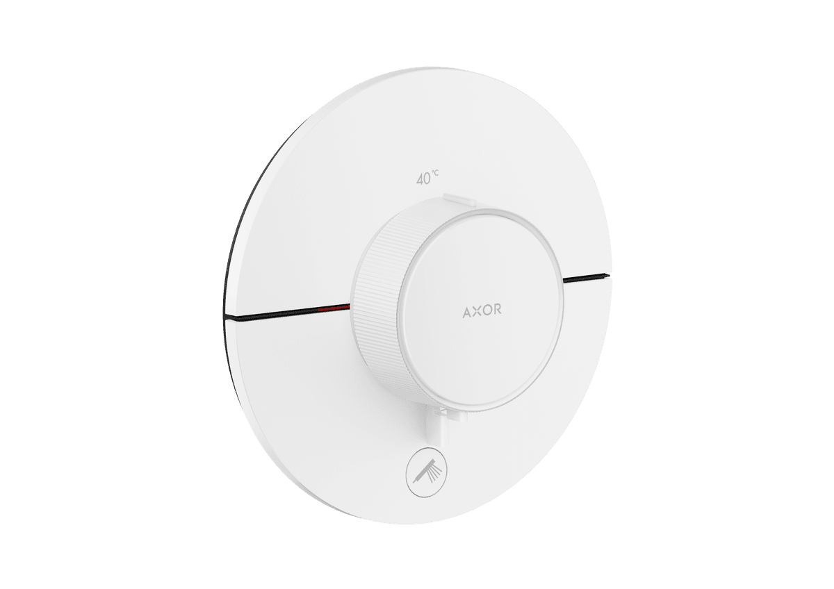 Obrázek HANSGROHE AXOR ShowerSelect ID Termostat HighFlow skrytý kruhový pro 1 spotřebič a jednu další zásuvku #36776700 - matná bílá