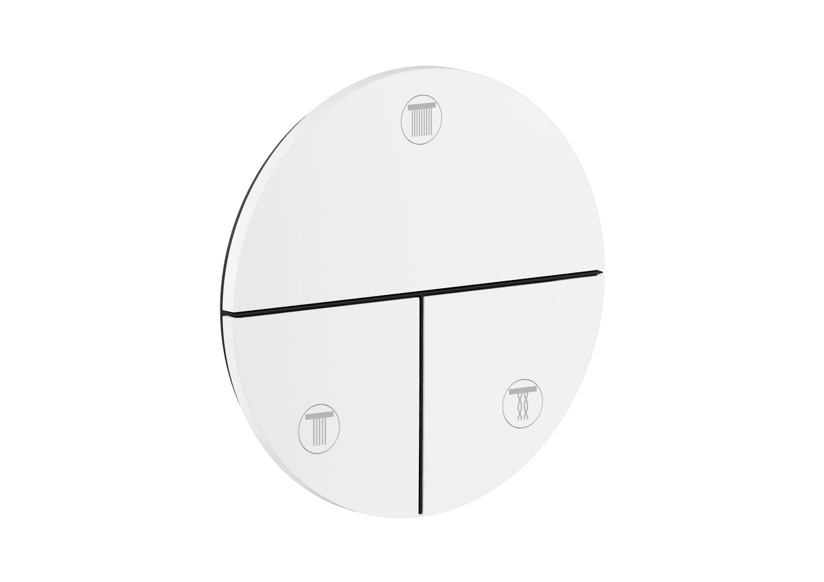 Зображення з  HANSGROHE AXOR ShowerSelect ID Valve for concealed installation round for 3 functions #36779700 - Matt White