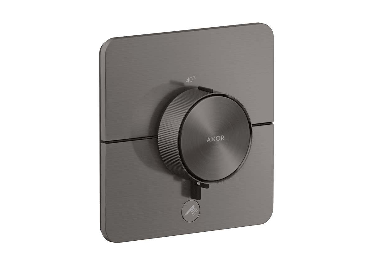Зображення з  HANSGROHE AXOR ShowerSelect ID Thermostat HighFlow for concealed installation SoftSquare for 1 function and additional outlet #36778340 - Brushed Black Chrome