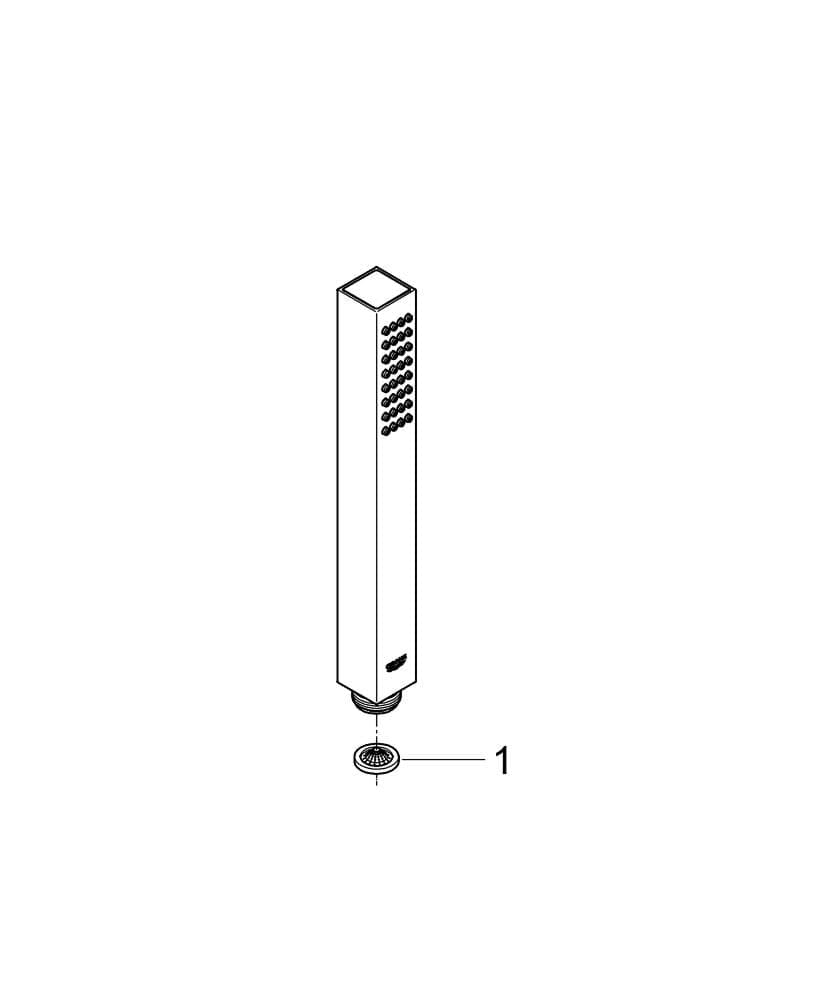 Зображення з  GROHE Euphoria Cube+ Stick Ручний душ, 1 режим струменю хром #27888000