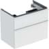 Bild von GEBERIT iCon Unterschrank für Waschtisch, mit zwei Schubladen #502.305.01.2 - Korpus und Front: weiß / lackiert hochglänzend Griff: hoch-glanzverchromt