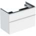 Bild von GEBERIT iCon Unterschrank für Waschtisch, mit zwei Schubladen #502.305.01.1 - Korpus und Front: weiß / lackiert hochglänzend Griff: weiß / pulverbeschichtet matt