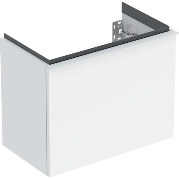 GEBERIT iCon küçük lavabo dolabı, tek çekmeceli Gövde ve ön: antrasit / mat Açma kolu: antrasit / mat toz boyalı #502.302.JK.1 resmi
