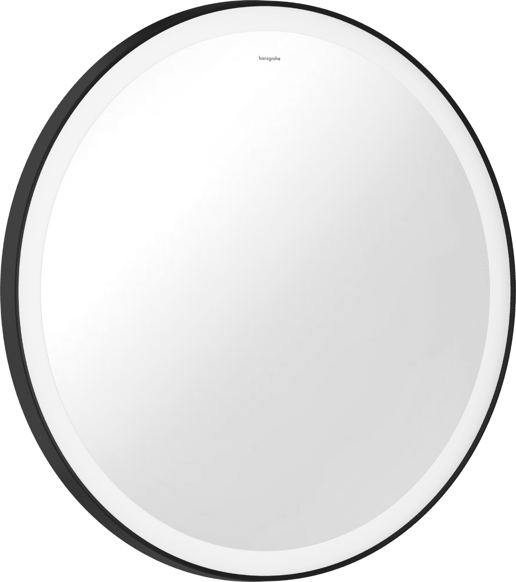 Bild von HANSGROHE Xarita Lite S Spiegel mit runder LED-Beleuchtung 700/30 Wandschalter #54966670 - Mattschwarz