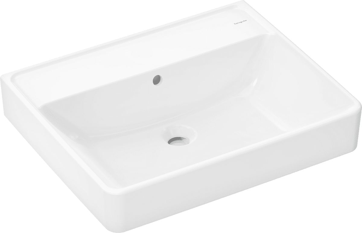 Picture of HANSGROHE Xanuia Q Countertop basin ground 600/480 without tap hole with overflow #60244450 - White