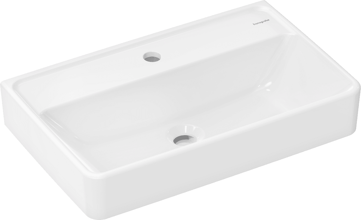 HANSGROHE Xanuia Q Wash basin Compact 600/370 with tap hole without overflow #60215450 - White resmi