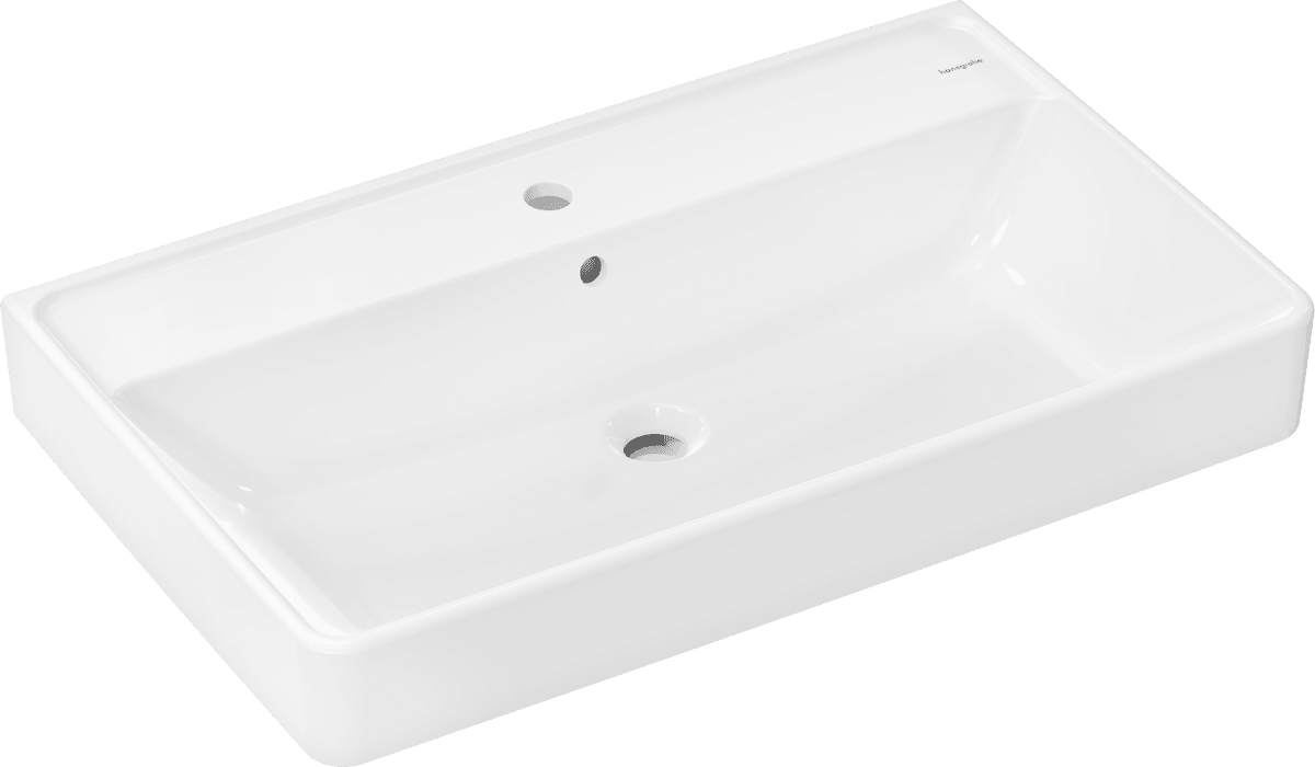 Picture of HANSGROHE Xanuia Q Countertop basin ground 800/480 with tap hole and overflow #60250450 - White