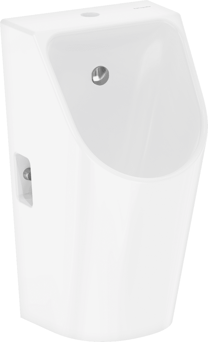 Picture of HANSGROHE EluPura Original S Urinal with top water supply and bottom/rear outlet rimless #60287450 - White