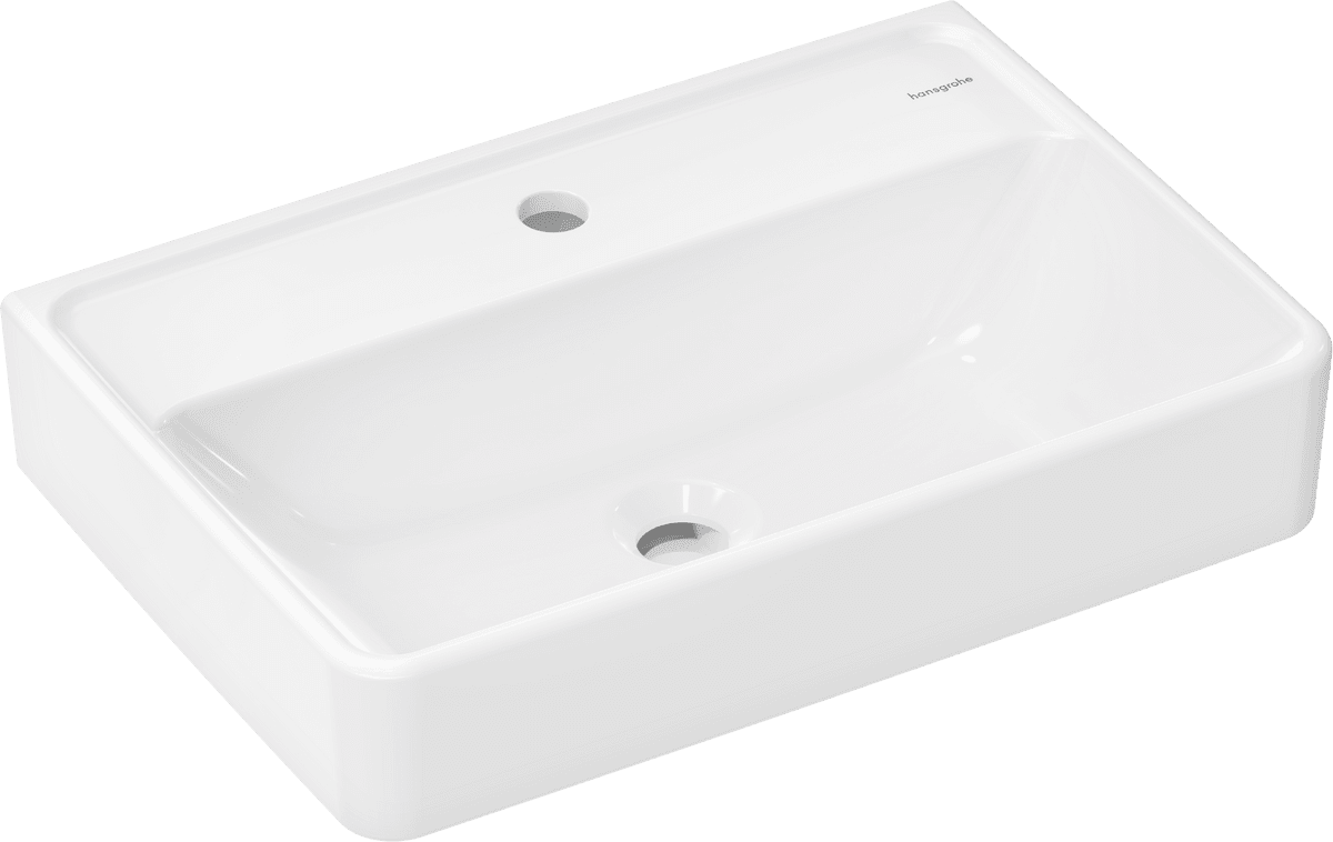 HANSGROHE Xanuia Q Wash basin Compact 550/370 with tap hole without overflow #60211450 - White resmi