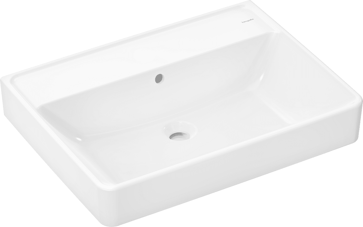 Picture of HANSGROHE Xanuia Q Countertop basin ground 650/480 without tap hole with overflow #60254450 - White