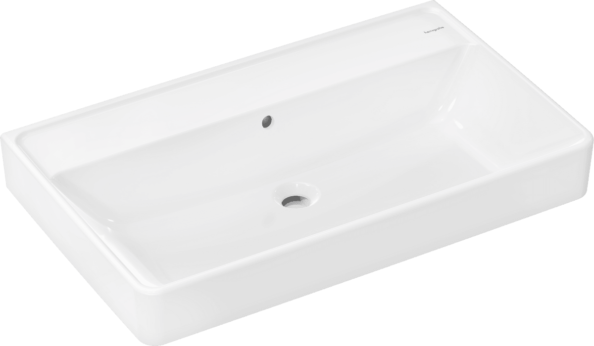 HANSGROHE Xanuia Q Countertop basin ground 800/480 without tap hole with overflow #60251450 - White resmi