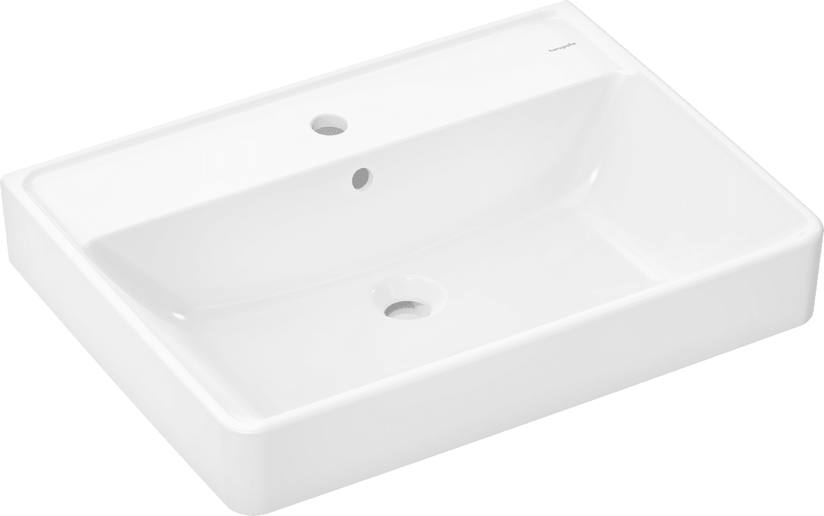 Picture of HANSGROHE Xanuia Q Countertop basin ground 650/480 with tap hole and overflow #60252450 - White