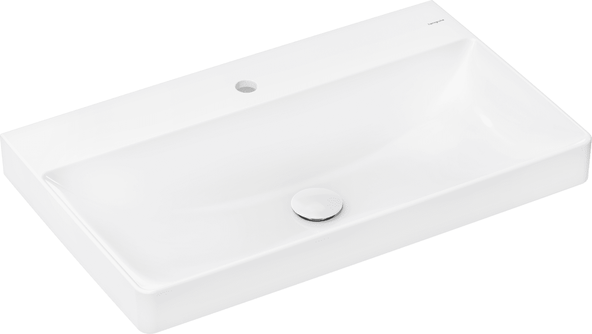 Зображення з  HANSGROHE Xelu Q Countertop basin ground 800/480 with tap hole without overflow, SmartClean #61022450 - White