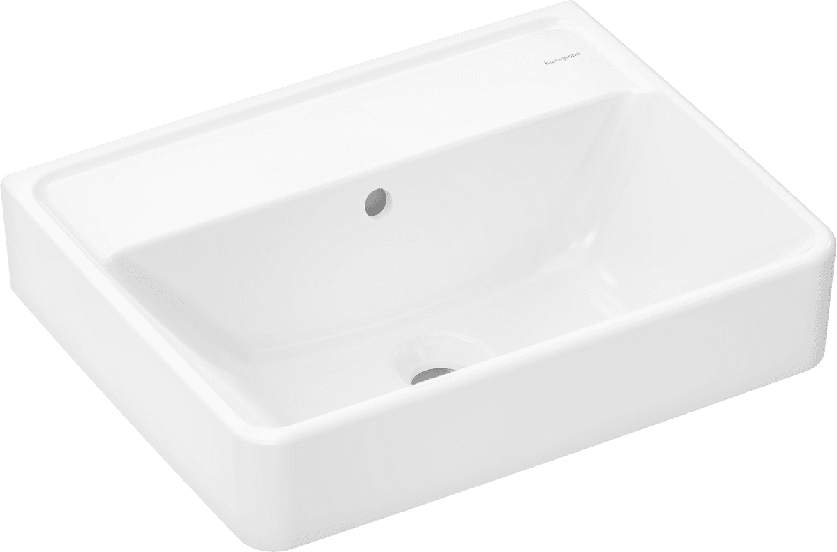 HANSGROHE Xanuia Q Handrinse basin 500/390 without tap hole with overflow #60232450 - White resmi