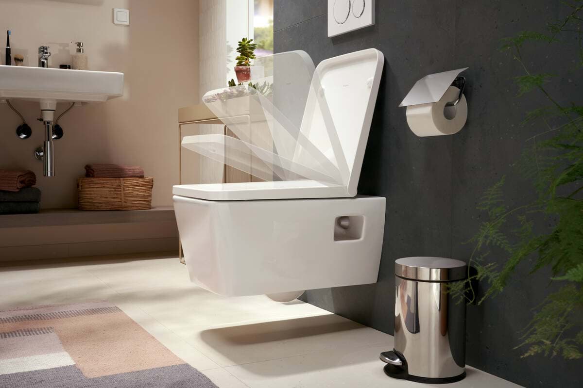 Picture of HANSGROHE EluPura Original Q WC seat and cover with SoftClose and QuickRelease #60150450 - White
