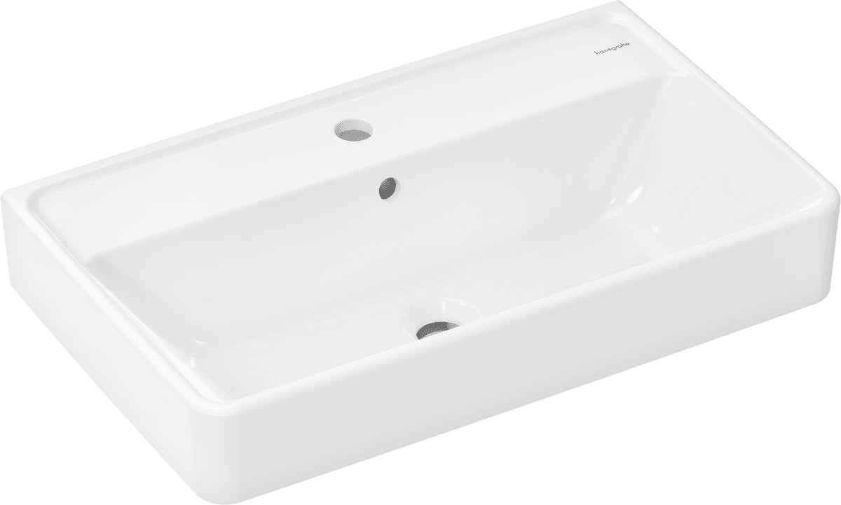 Зображення з  HANSGROHE Xanuia Q Wash basin Compact 650/390 with tap hole and overflow, SmartClean #61128450 - White