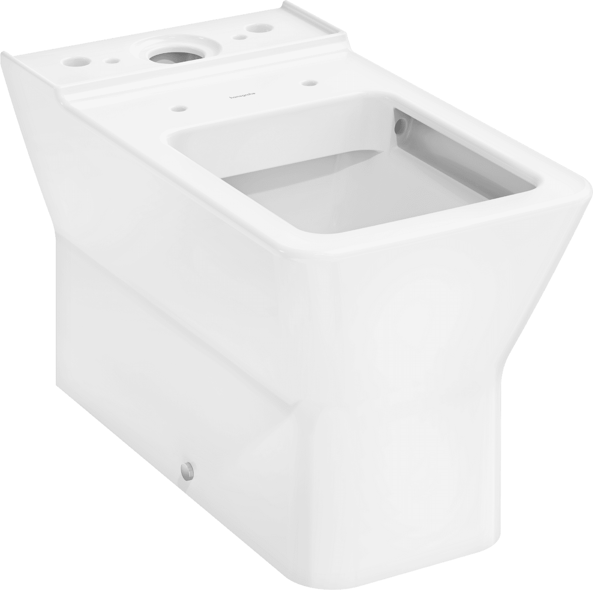 Зображення з  HANSGROHE EluPura Original Q Floorstanding WC close coupled 640 back to wall with horizontal/vertical outlet, AquaChannel Flush, SmartClean #61177450 - White