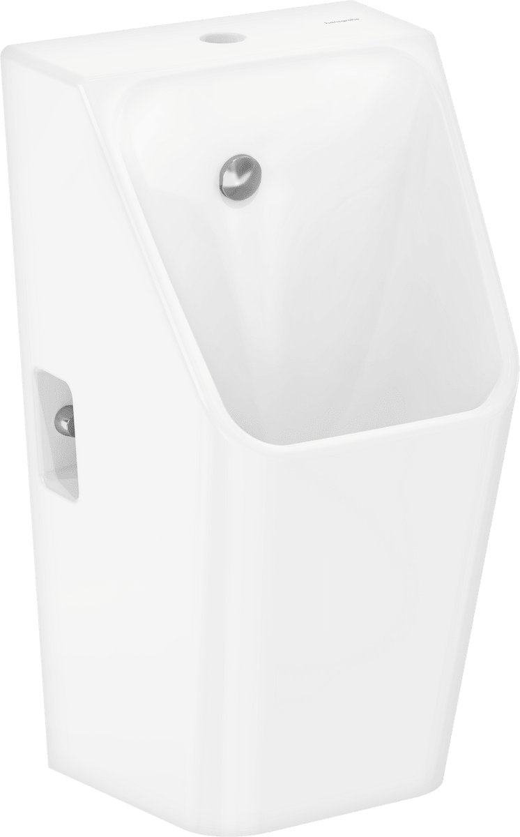Picture of HANSGROHE EluPura Original Q Urinal 600/300 with top water supply and bottom/rear outlet rimless, SmartClean #61184450 - White