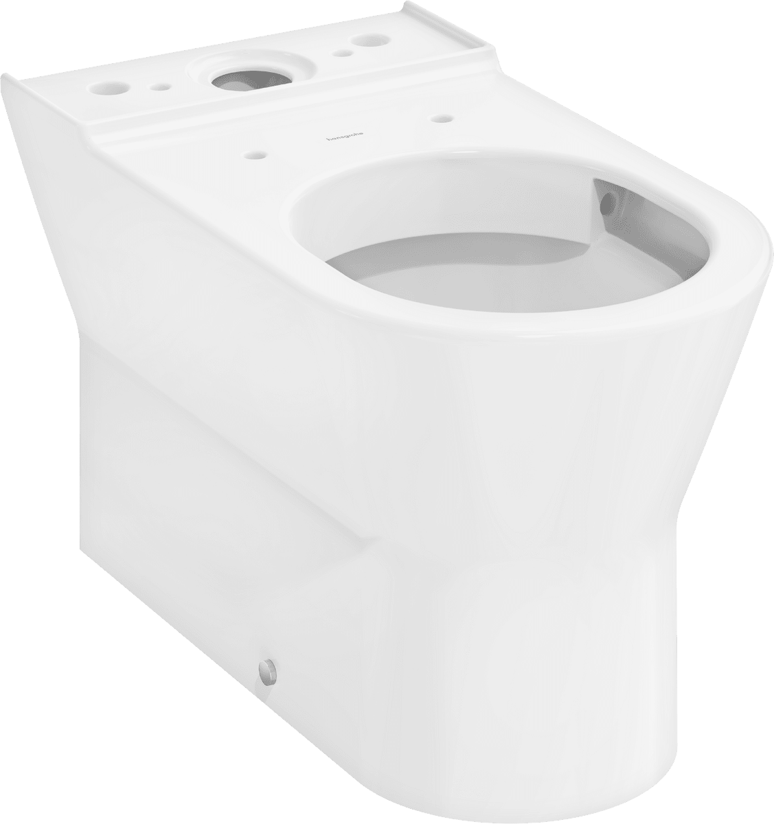 Bild von HANSGROHE EluPura Original S Stand-WC für aufgesetzten Spülkasten 640 wandbündig mit horizontalem/vertikalem Abgang AquaChannel Flush, SmartClean #61176450 - Weiß