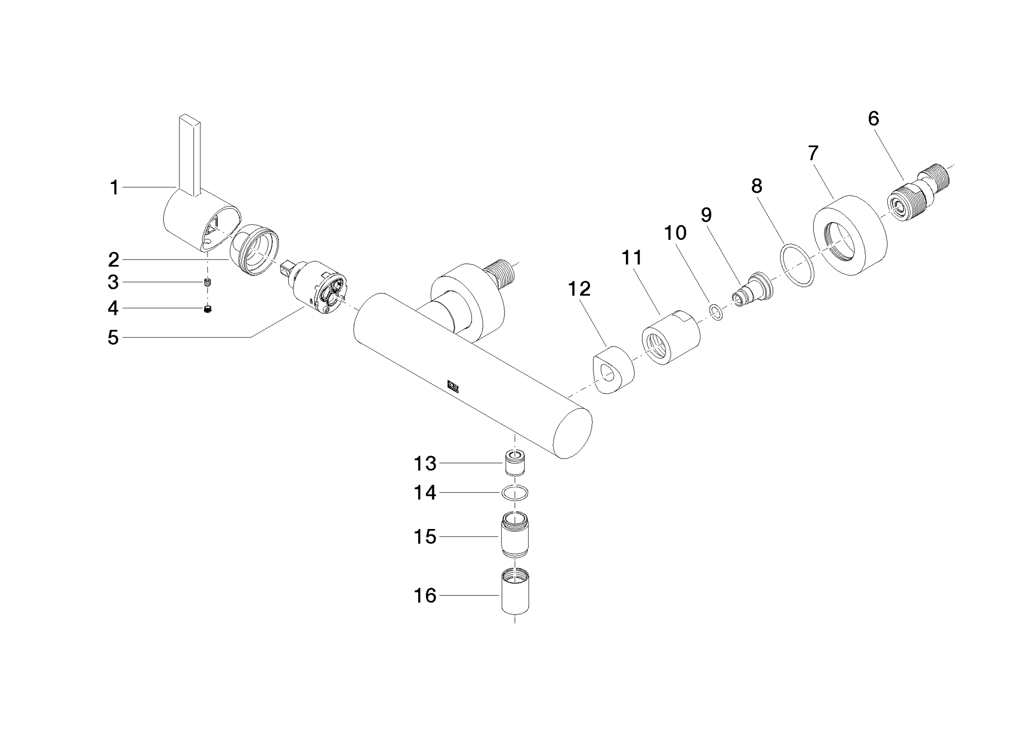 DORNBRACHT IMO Brause-Einhandbatterie für Wandmontage - Chrom #33301670-00