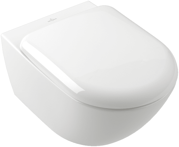 Picture of VILLEROY BOCH Antao Washdown toilet, rimless, wall-mounted, with TwistFlush, White Alpin CeramicPlus #4674T0R1