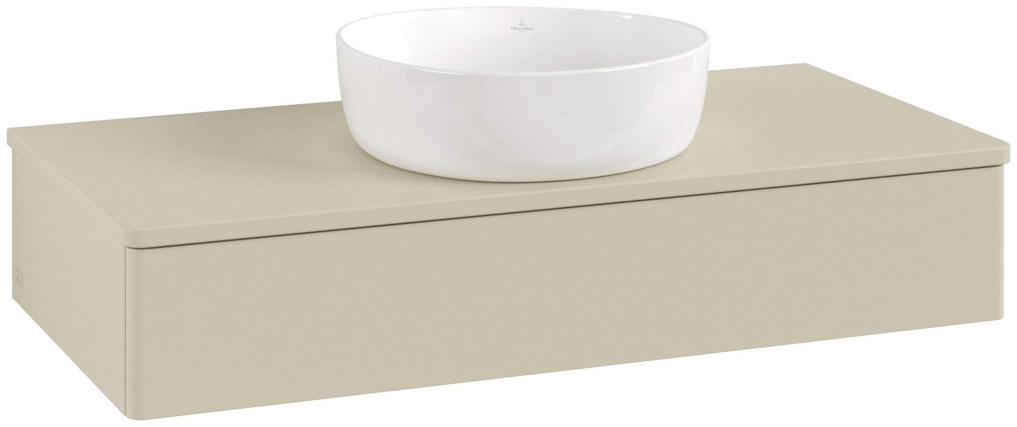 Obrázek VILLEROY BOCH Toaletní skříňka Antao, 1 zásuvka, 1000 x 190 x 500 mm, přední strana bez konstrukce, Silk Grey Matt Lacquer / Silk Grey Matt Lacquer #K09050HJ