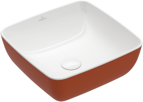 VILLEROY BOCH Artis Surface-mounted washbasin, 410 x 410 x 130 mm, Rust, without overflow #417841BCW8 resmi