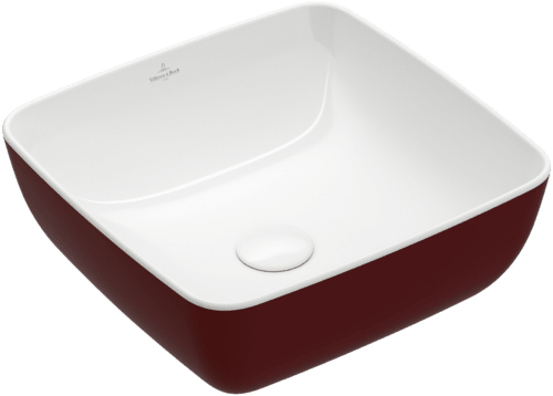 Picture of VILLEROY BOCH Artis Surface-mounted washbasin, 410 x 410 x 130 mm, Bordeaux, without overflow #417841BCS9