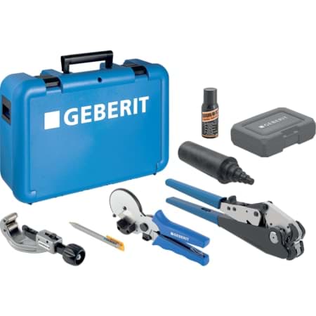 Picture of GEBERIT FlowFit hand-operated pressing tools, in case #691.031.00.1