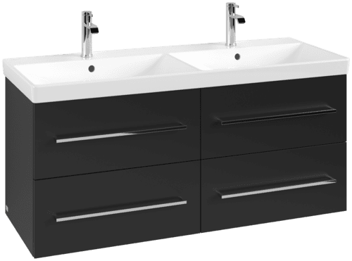 VILLEROY BOCH Avento Vanity unit, 4 pull-out compartments, 1180 x 514 x 484 mm, Volcano Black #A89300VL resmi