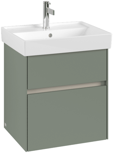 VILLEROY BOCH Collaro Vanity unit, with lighting, 2 pull-out compartments, 510 x 546 x 414 mm, Soft Green #C007B0AF resmi