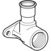 Bild von 91104 Geberit Mapress Copper elbow tap connector 90°, offset, circular hole 50 mm (gas)