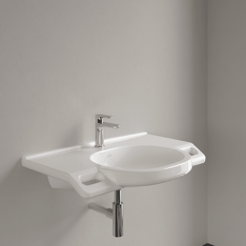 Зображення з  VILLEROY BOCH ViCare Washbasin ViCare, 810 x 560 x 185 mm, White Alpin CeramicPlus, without overflow #412081R1