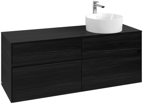 Obrázek VILLEROY BOCH Toaletní skříňka Collaro, 4 výsuvy, 1400 x 548 x 500 mm, černý dub / černý dub #C04700AB