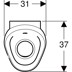 Bild von GEBERIT Preda Urinal mit integrierter Steuerung, Generatorbetrieb #116.074.00.1 - weiß